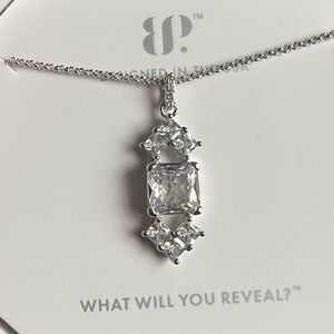 BP cz rhodium necklace The GoGo necklace